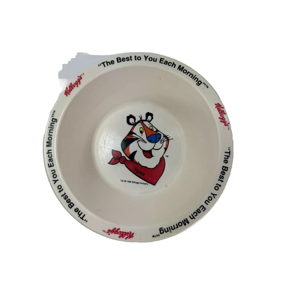 Kellogg's Tony Tiger Cereal Bowl The Best to You Each Morning 1995